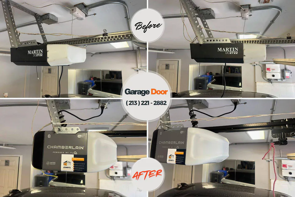 Before and after: garage door repair Centreville, MS